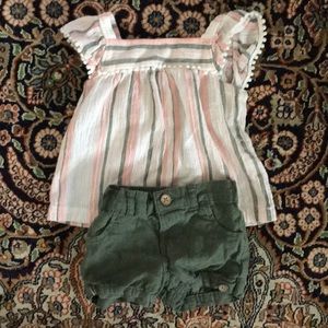 Carter’s Baby Girls linen short set